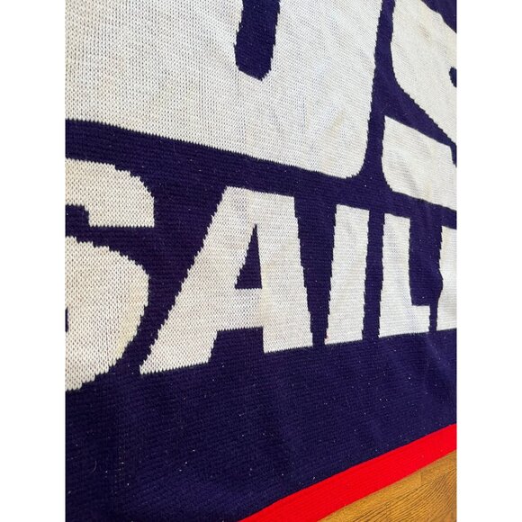 US Sailing David Smith Co Blanket Throw (Vintage) 64" X 59" Made in USA - Picture 2 of 10